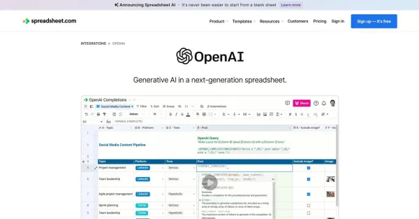 Openai-In-Spreadsheet
