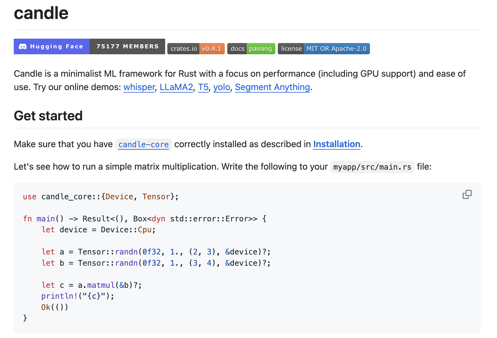Meet Candle: A Minimalist Machine Learning Framework for Rust that Focuses on Performance (Including GPU Support) and Ease of Use