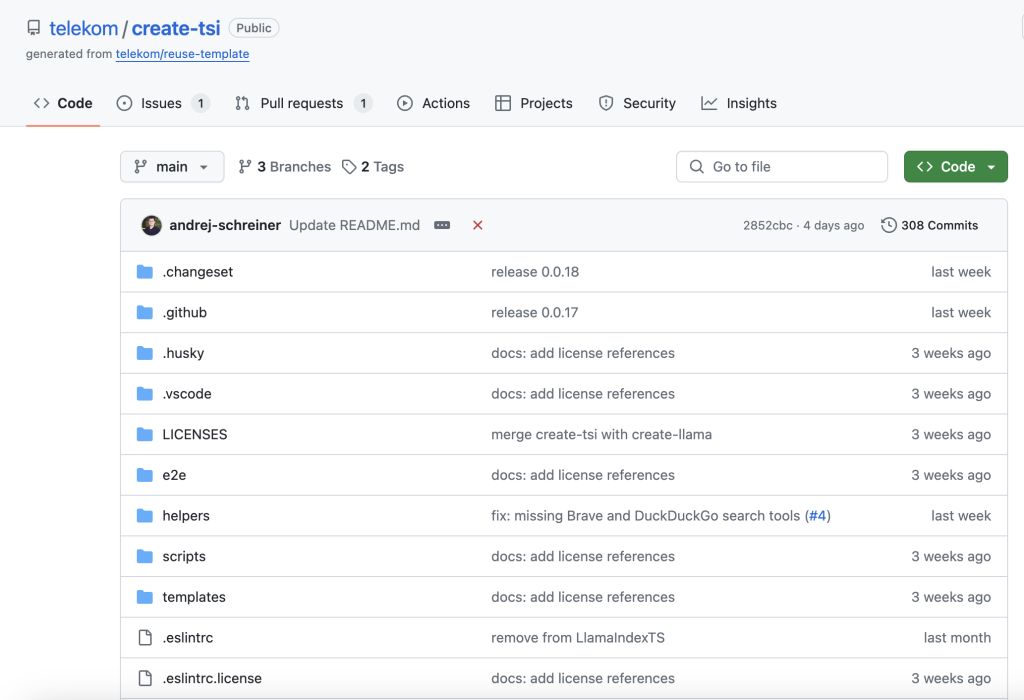 create-tsi: A Generative AI RAG Toolkit that Generates AI Applications using LlamaIndex with Low Code
