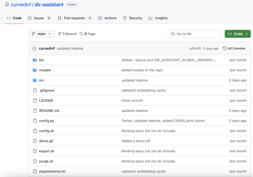 Dir-Assistant: Simplifying File Management with Local and API Language Models