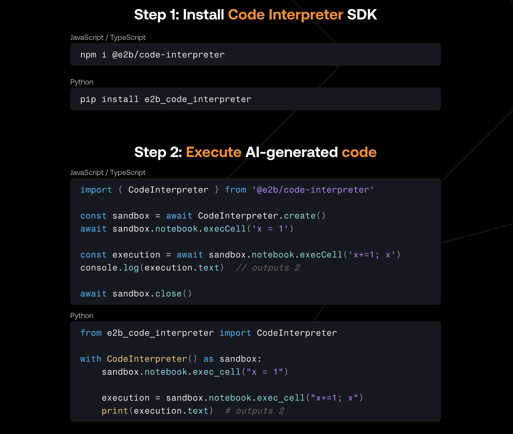 E2B Introduces Code Interpreter SDK: Enabling Code Interpreting Capabilities to AI Apps
