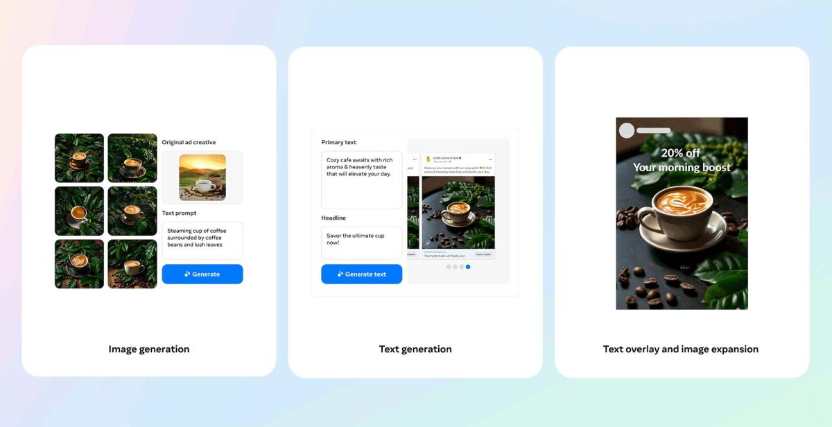 Meta brings image and text generation to Advantage+ to make creating ads easier