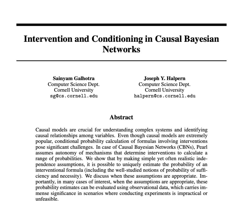 This AI Paper from Cornell Unravels Causal Complexities in Interventional Probability Estimation