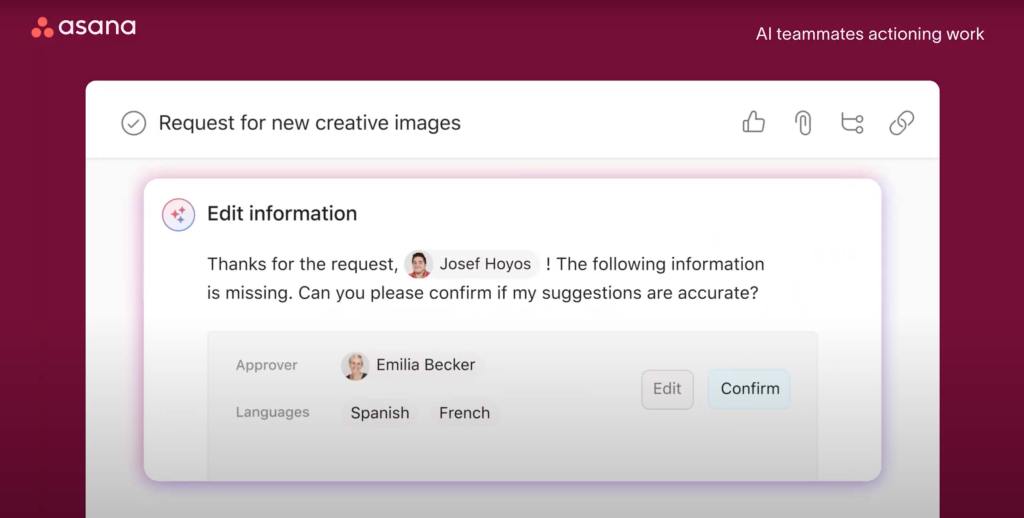 Asana's AI Teammates are intelligent coworkers to help optimize workflows