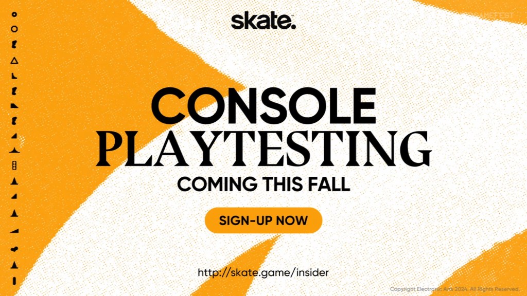 EA launches Skate console play test this fall
