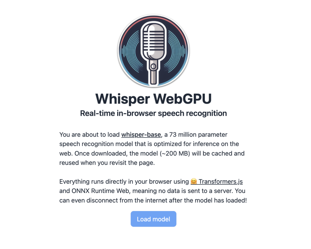 Whisper WebGPU: Real-Time in-Browser Speech Recognition with OpenAI Whisper